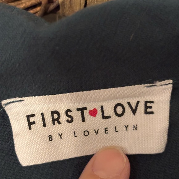 Slate Blue Oversized Button-Up Blouse - Picture 3 of 4